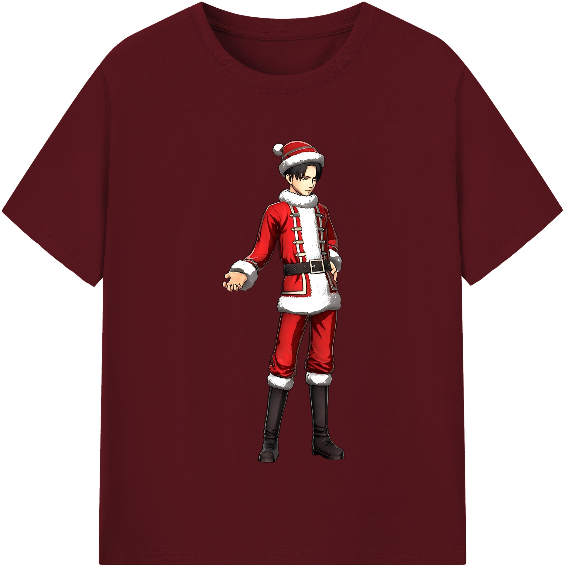 （画像用） 進撃の巨人 リヴァイ·アッカーマン Attack on Titan Levi Ackerman 綿100％半袖Tシャツ（フロントプリント）